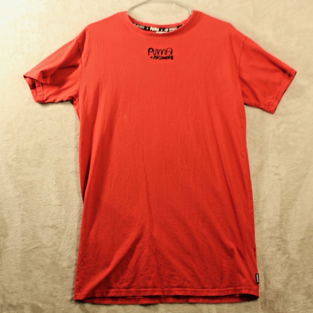 Puma Mr. Doodle Mens Red T-Shirt Size Small